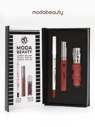 Moda Beauty Lip Gloss + Lip Liner + Lipstick - Ajmal Skin Care and Beauty