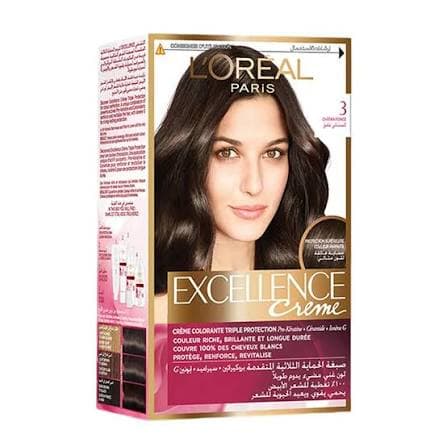 L'Oréal Paris Excellence Creme Hair Color 3 Dark Chestnut Brown