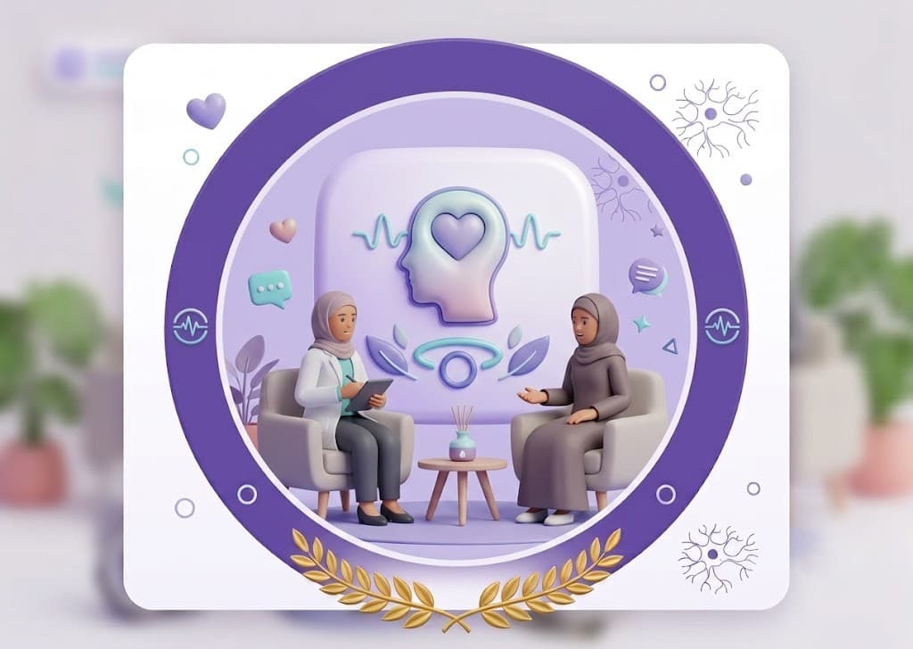 جلسه معالجة نفسيه لدي اخصائي