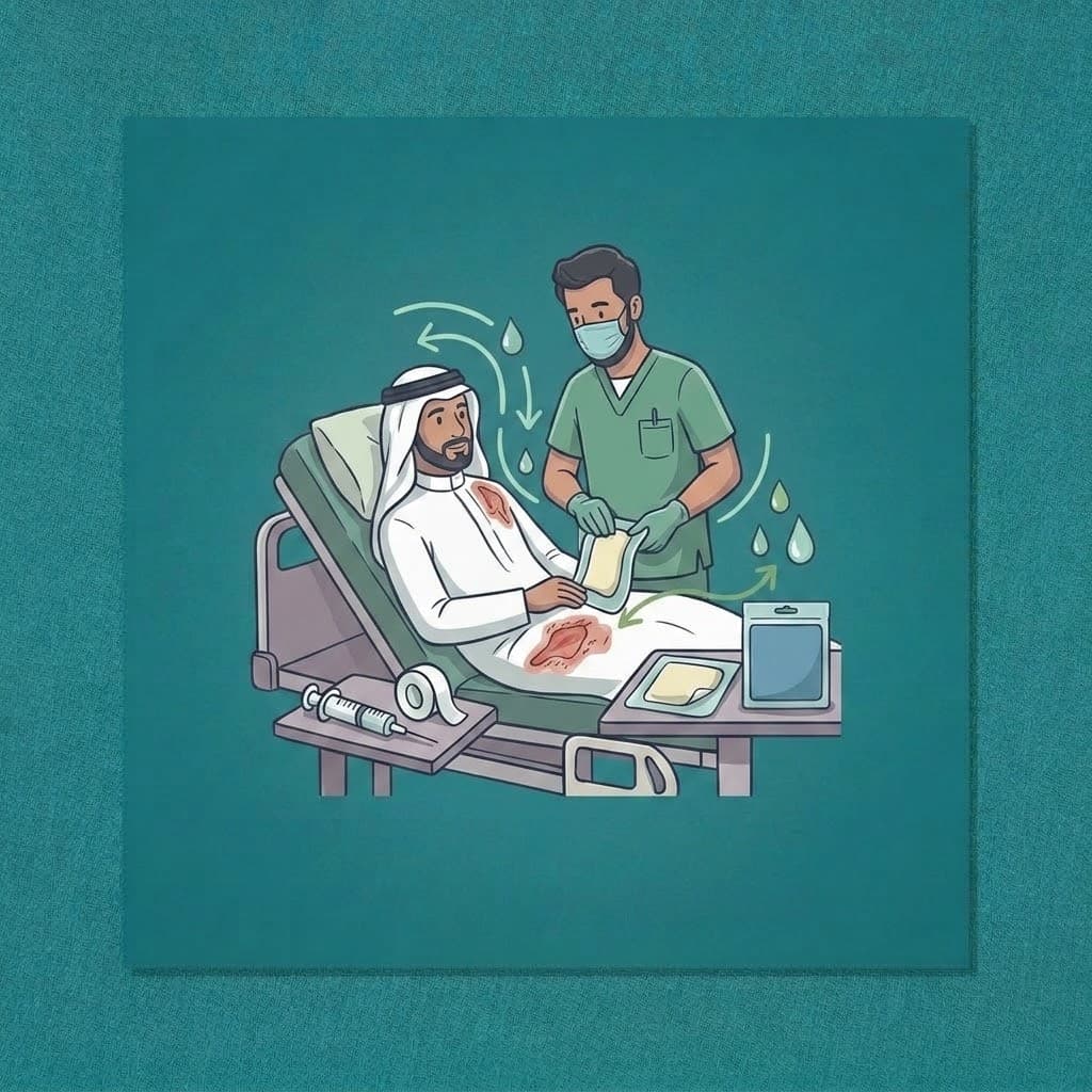 ضماد قرح الفراش الدرجه الثانيه