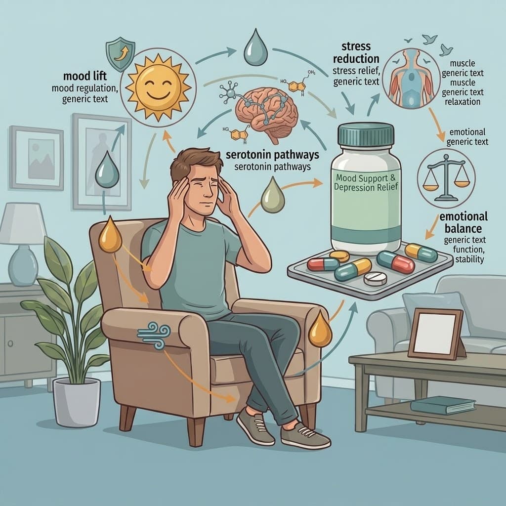 Depression Symptom Relief Support Vitamins