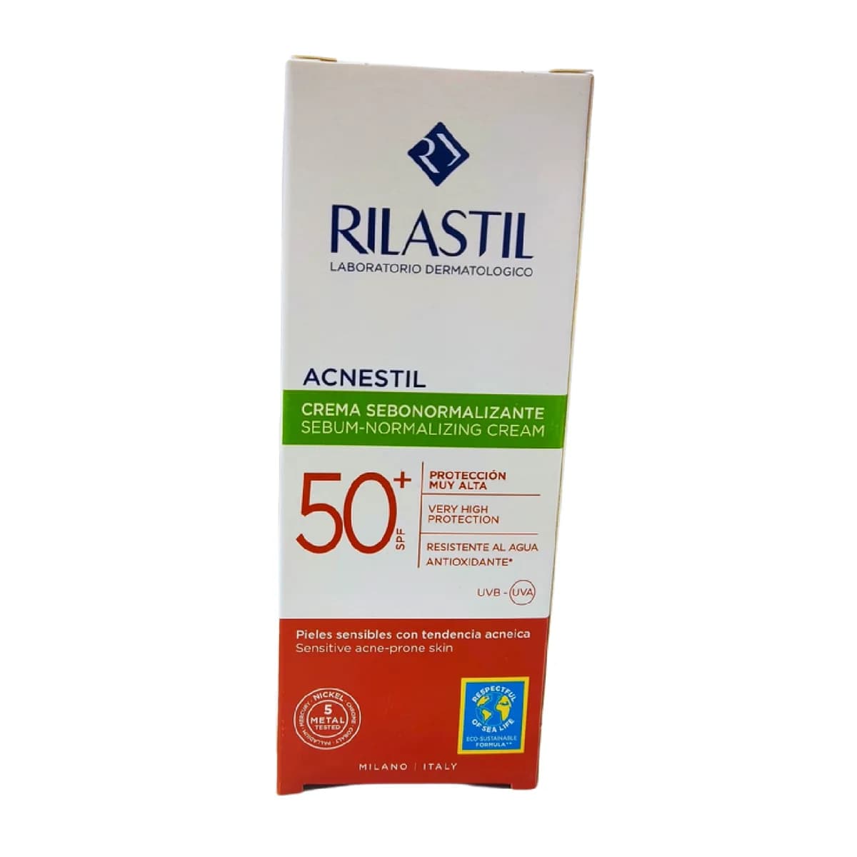 ريلاستيل أكنستيل كريم واقي شمس SPF 50 للبشرة الدهنية 40 مل