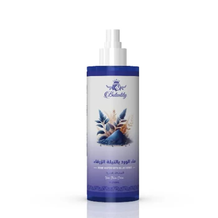 Rosewater with blue indigo for skincare 250ml - Biotin Titi