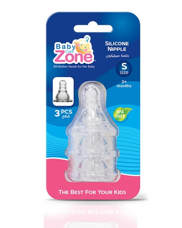 Baby Zone Silicone Nipple 0+ M Size S 3 Pcs