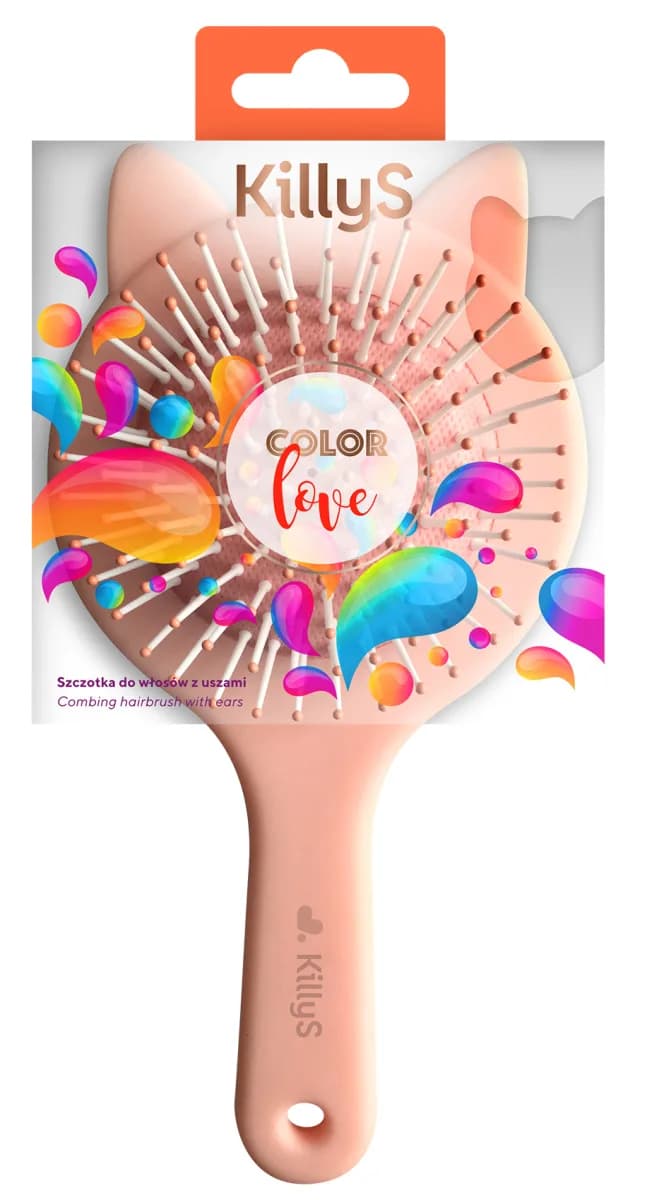 Keleez - Hairbrush with cat ears, soft touch