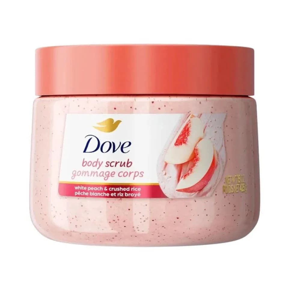 Dove White Peach & Crushed Rice Body Scrub 425g