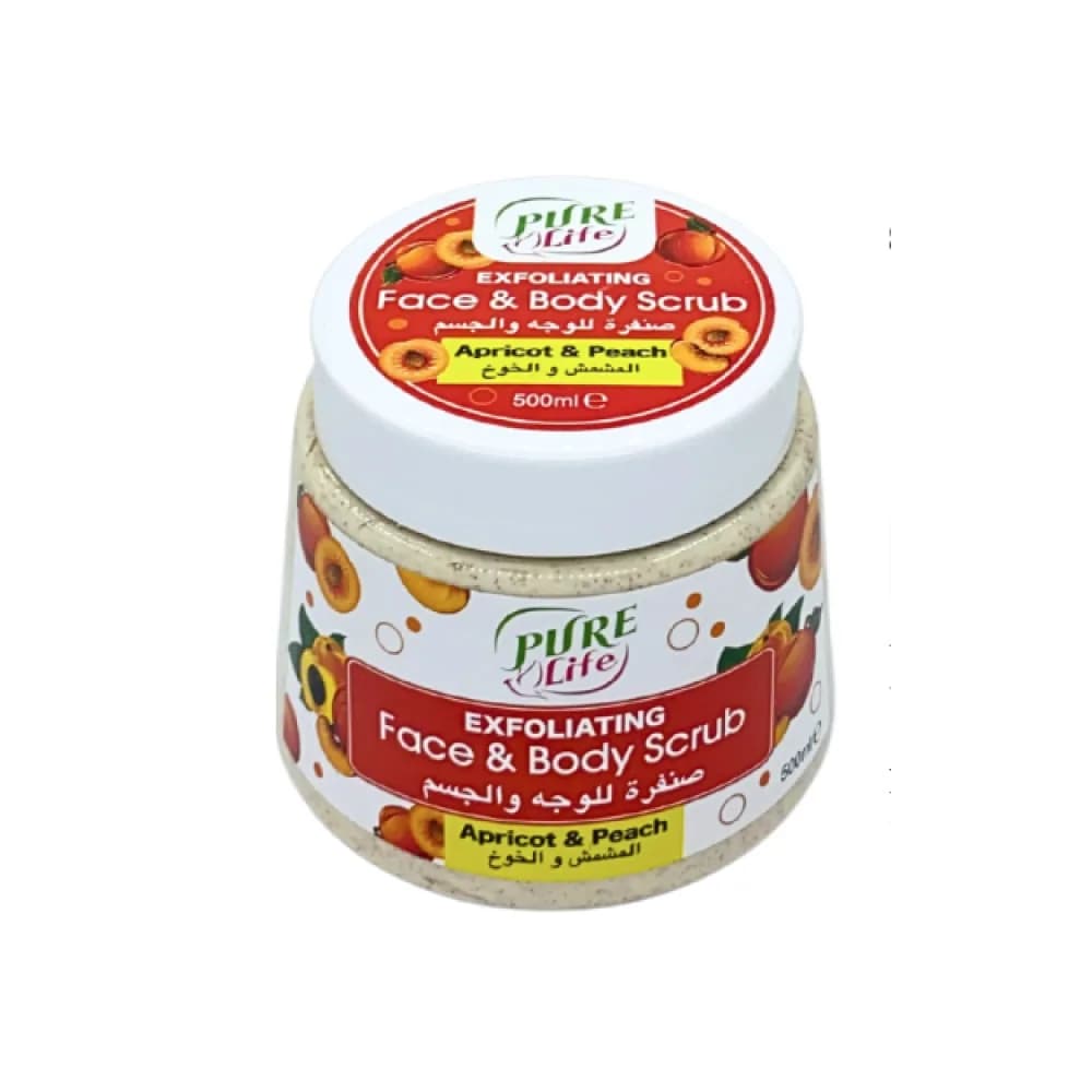 Pure Life Apricot & Peach Face & Body Scrub 500ml