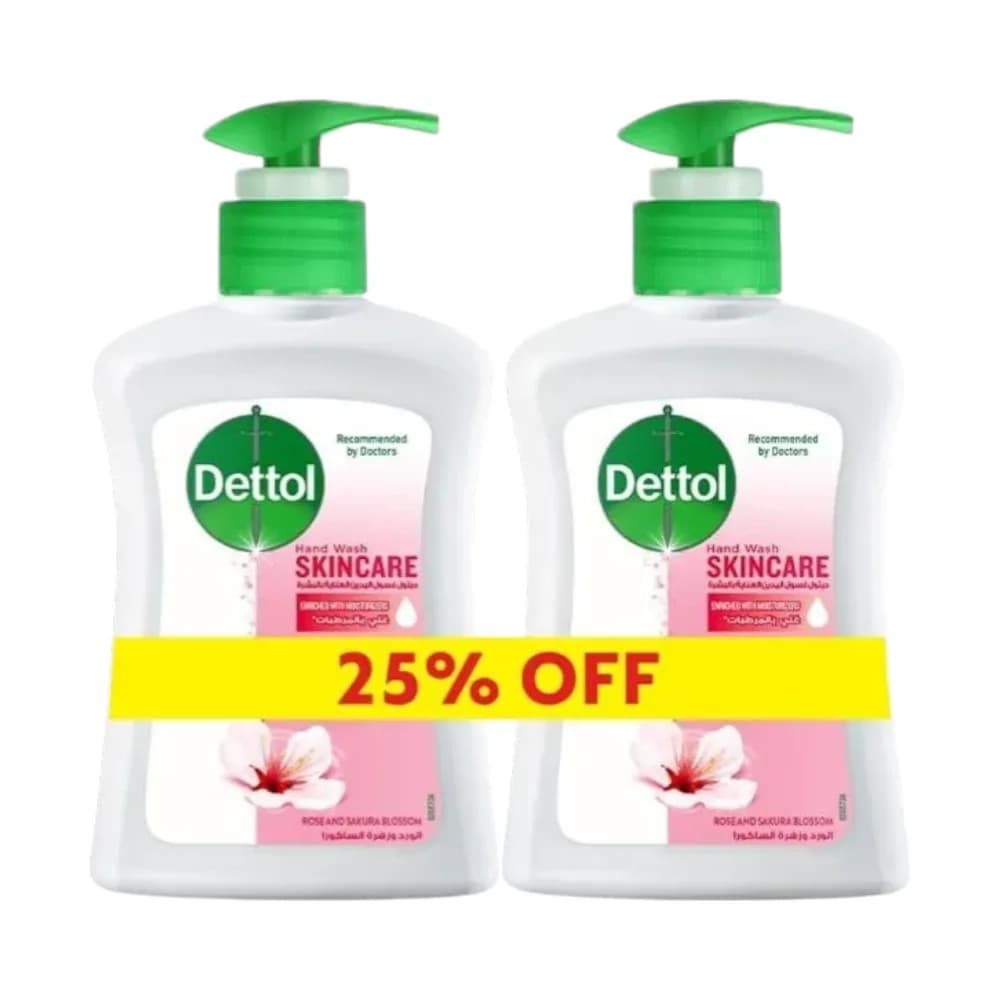 Dettol Liquid Hand Soap with Rose and Sakura Blossom - 2 x 200ml