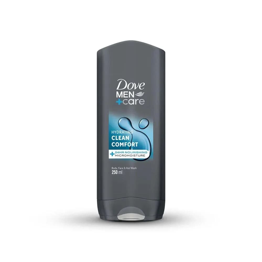 Dove Men's Care 3-in-1 Clean Comfort Body, Face & Hair Wash - 250ml