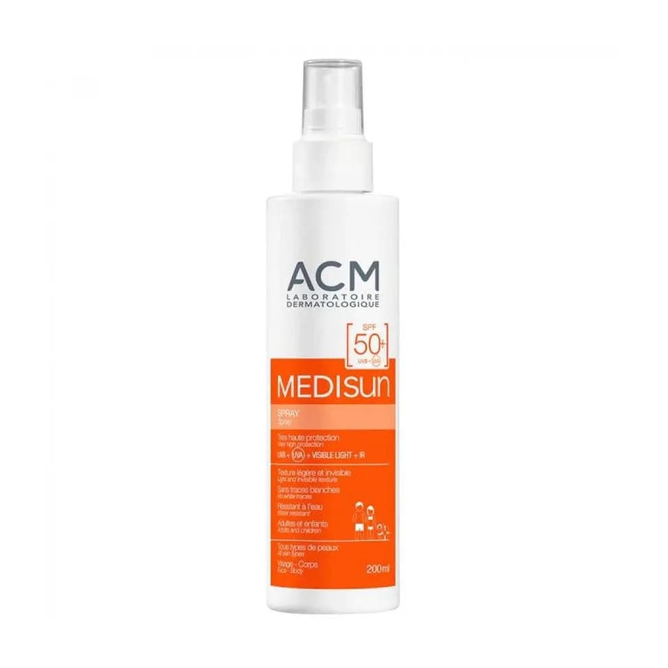ACM Medi Sun Sunscreen Spray SPF 50, suitable for all skin types, 200ml