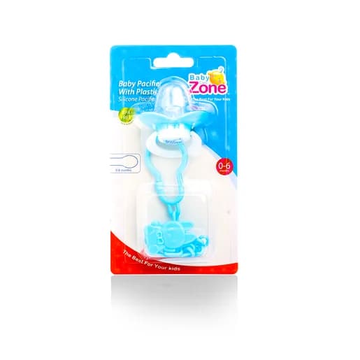 Baby Zone Pacifier with Chain and Cover, Ages 0-6 Months, Model 8171
