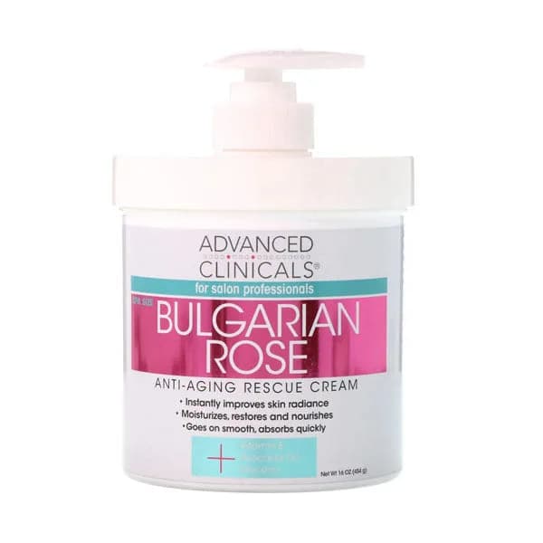 Advanced Clinicals Anti-Aging Cream Bulgarian Rose 454g