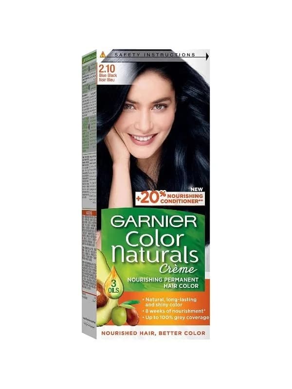 Garnier Color Naturals Permanent Nourishing Hair Color - Shade 2.1 Blue Black