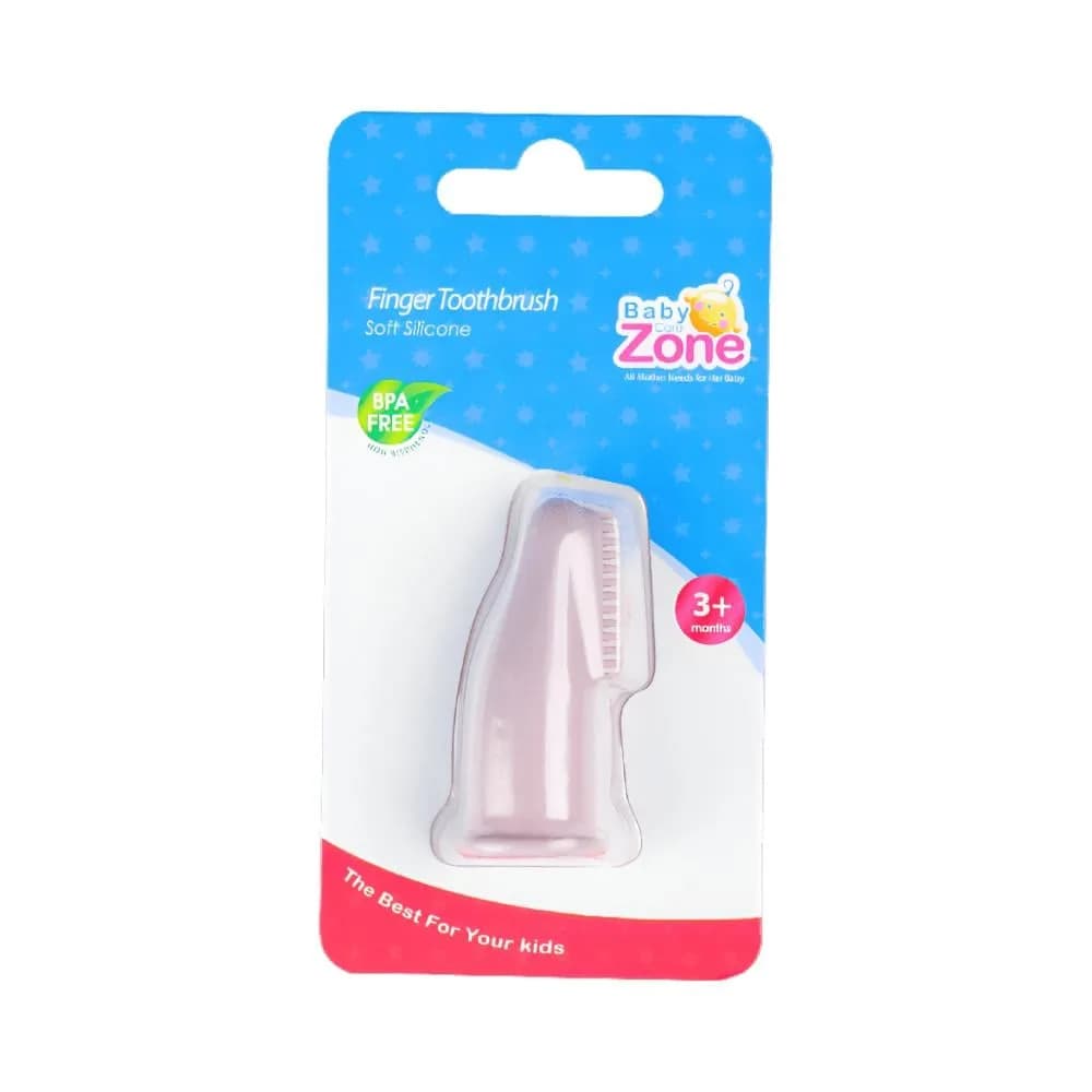 Baby Care Zone Silicone Toothbrush for Cleaning Gums and Teeth, 3+ Months - 8254