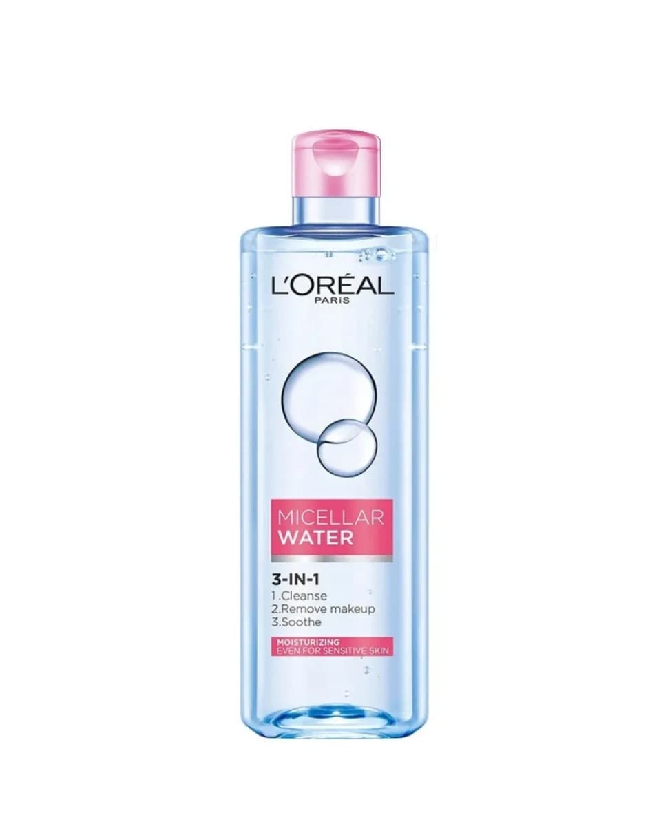 L'Oréal Paris Micellar Water 3 in 1 for cleansing, makeup removal, soothing and moisturizing sensitive skin - 400ml