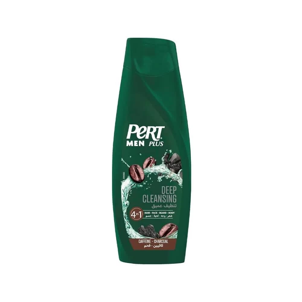 Pert Plus 4-in-1 Deep Cleansing Shampoo for Men, Caffeine-Charcoal - 360ml
