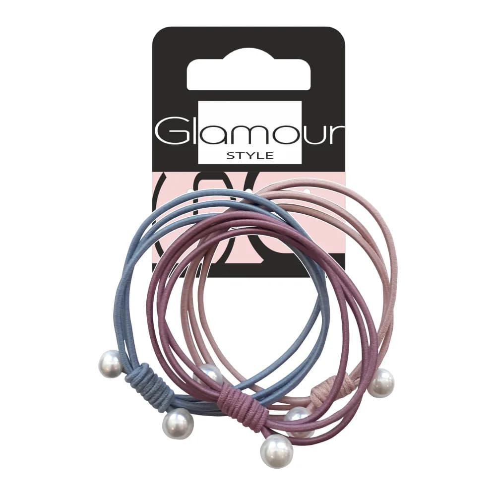 Glamour Hair Elastics, 3 pieces - 4175464