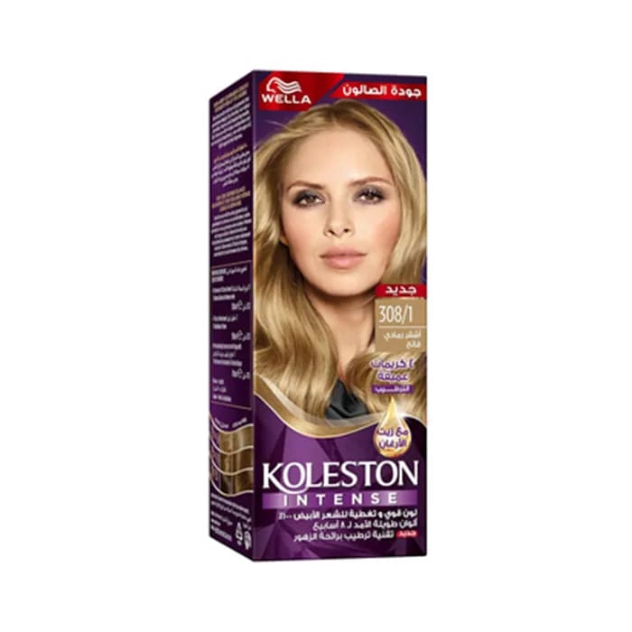 Wella Koleston Light Ash Blonde Hair Dye, 308/1