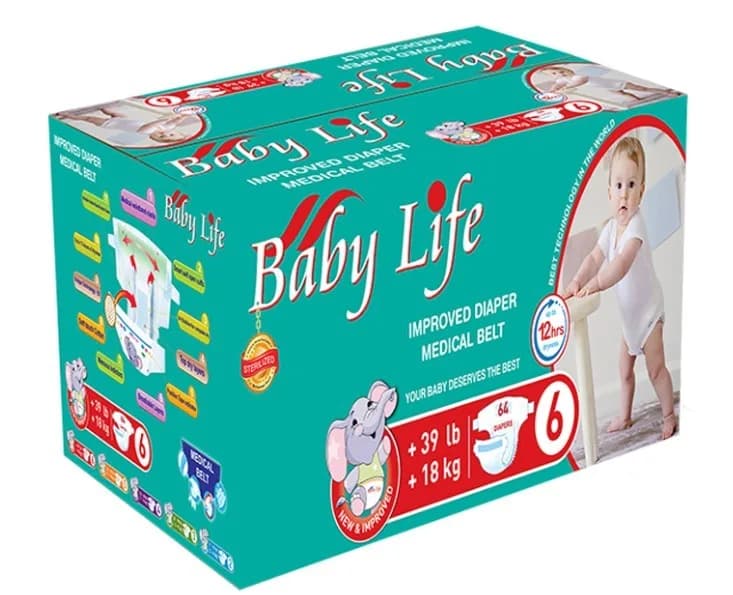 Baby Life Box Size 6 - 64 Diapers