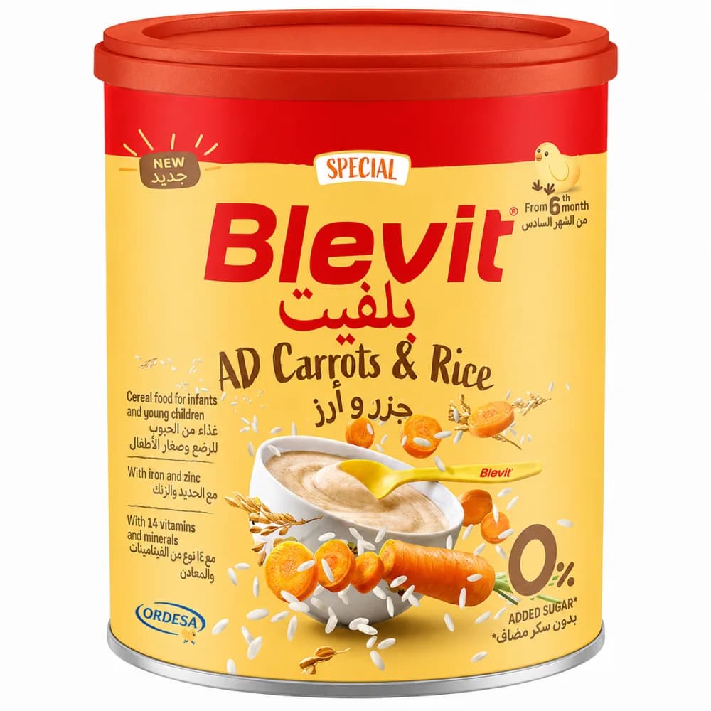 Blevit Infant Cereal Food with Carrot and Rice from 6 months of age, 250g