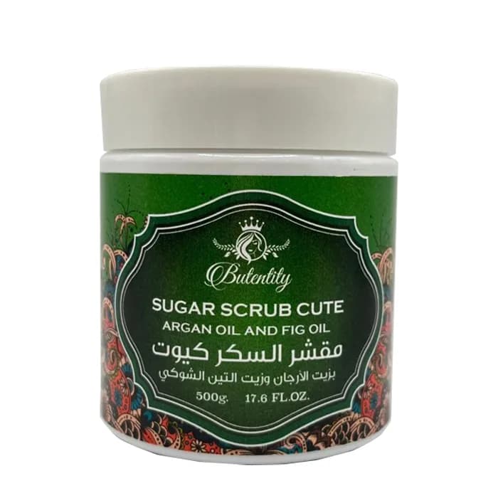 Biotin Titti - Cute Sugar Scrub for Skin with Argan Oil and Prickly Pear Oil Extract 500g