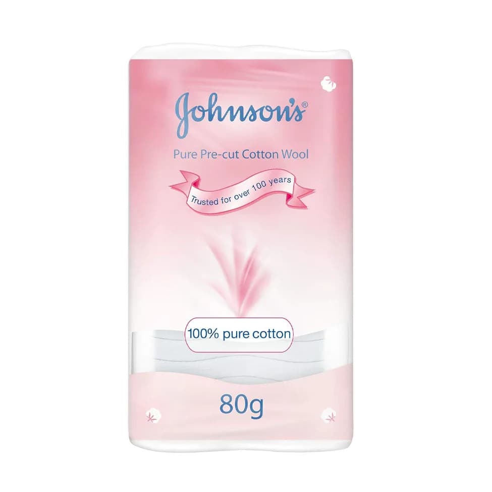 Johnson's Baby Cotton Shredded Cotton, Set of 80 Pieces