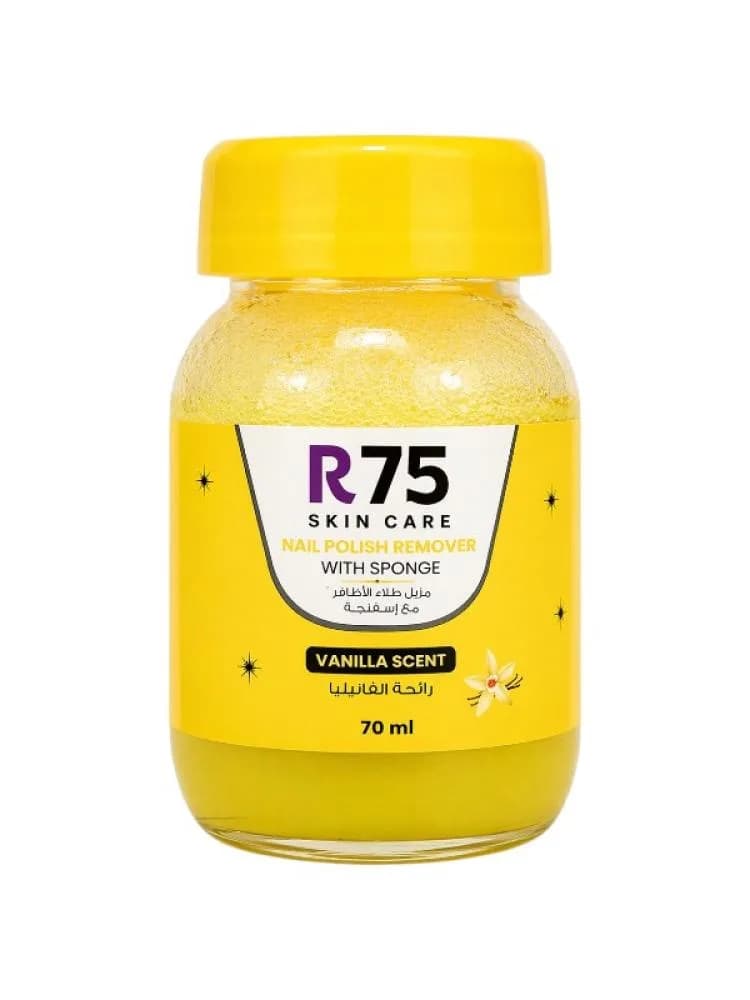 R75 Nail Polish Remover with Vanilla Scented Sponge – 70ml