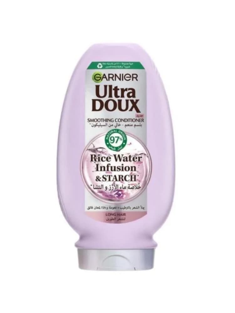 Garnier Ultra Doux Moisturizing and Softening Conditioner with Rice Water Extract and Starch - 360ml