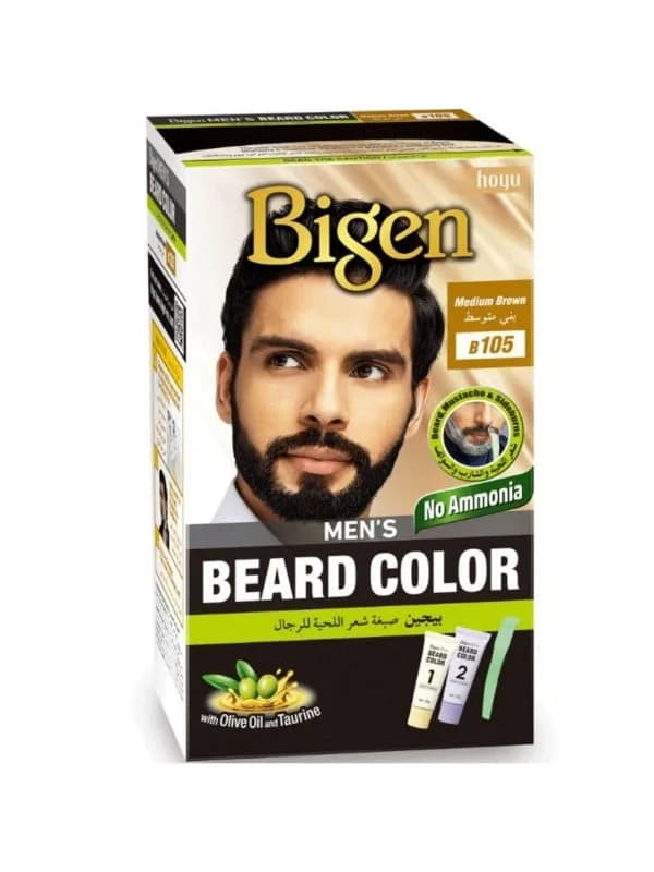 Bigen Beard Hair Dye for Men, Medium Brown, B105