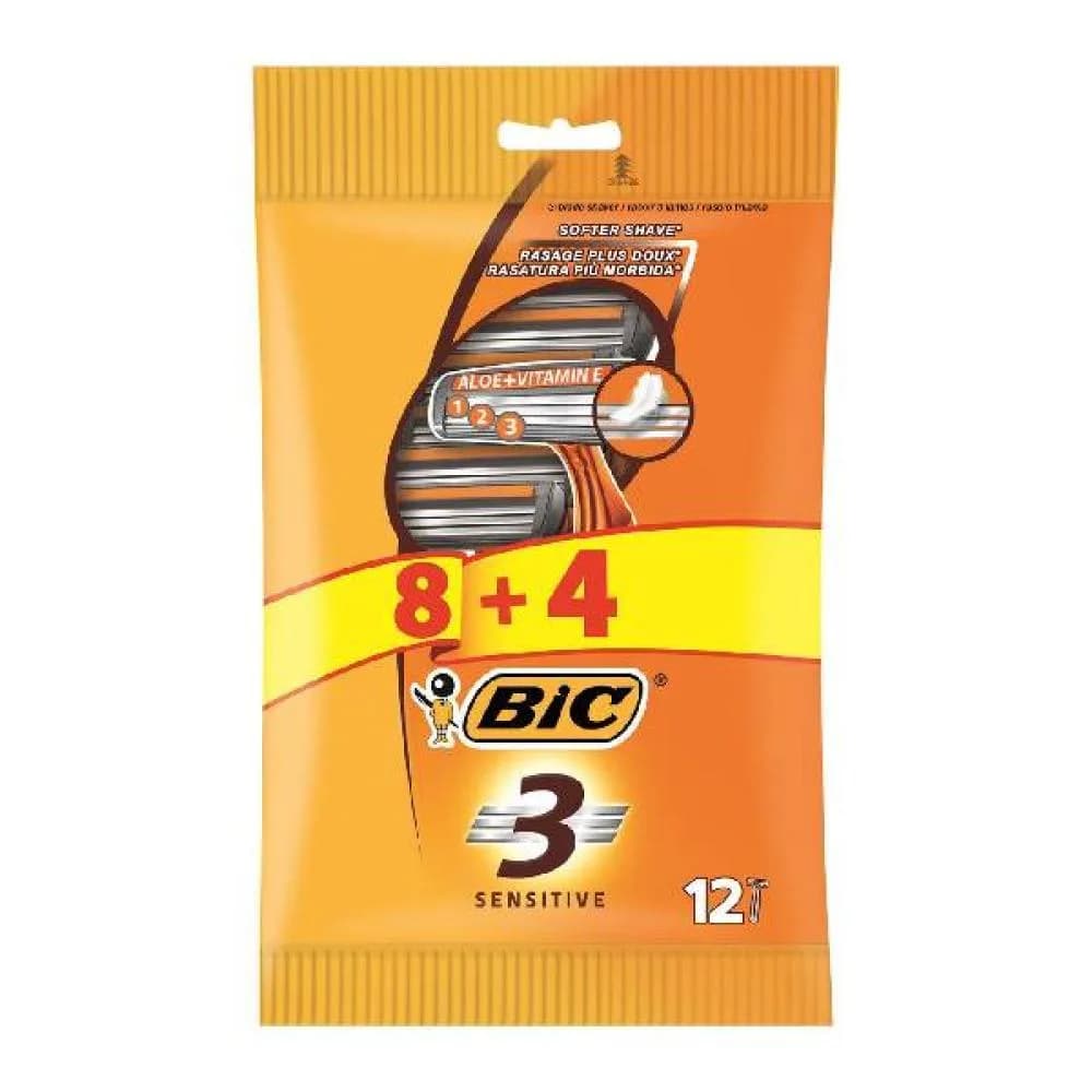 أمواس حلاقة 8+4 3 شفرات من بيك