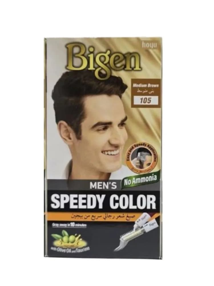 Bigen Fast Hair Dye for Men Medium Brown 105