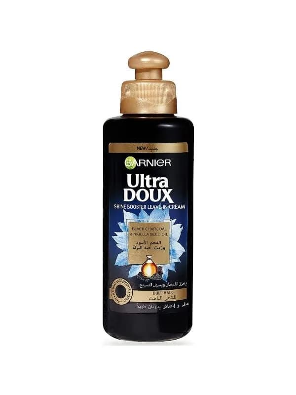 Garnier Ultra Doux Leave-In Cream with Black Charcoal and Black Seed Oil 200ml