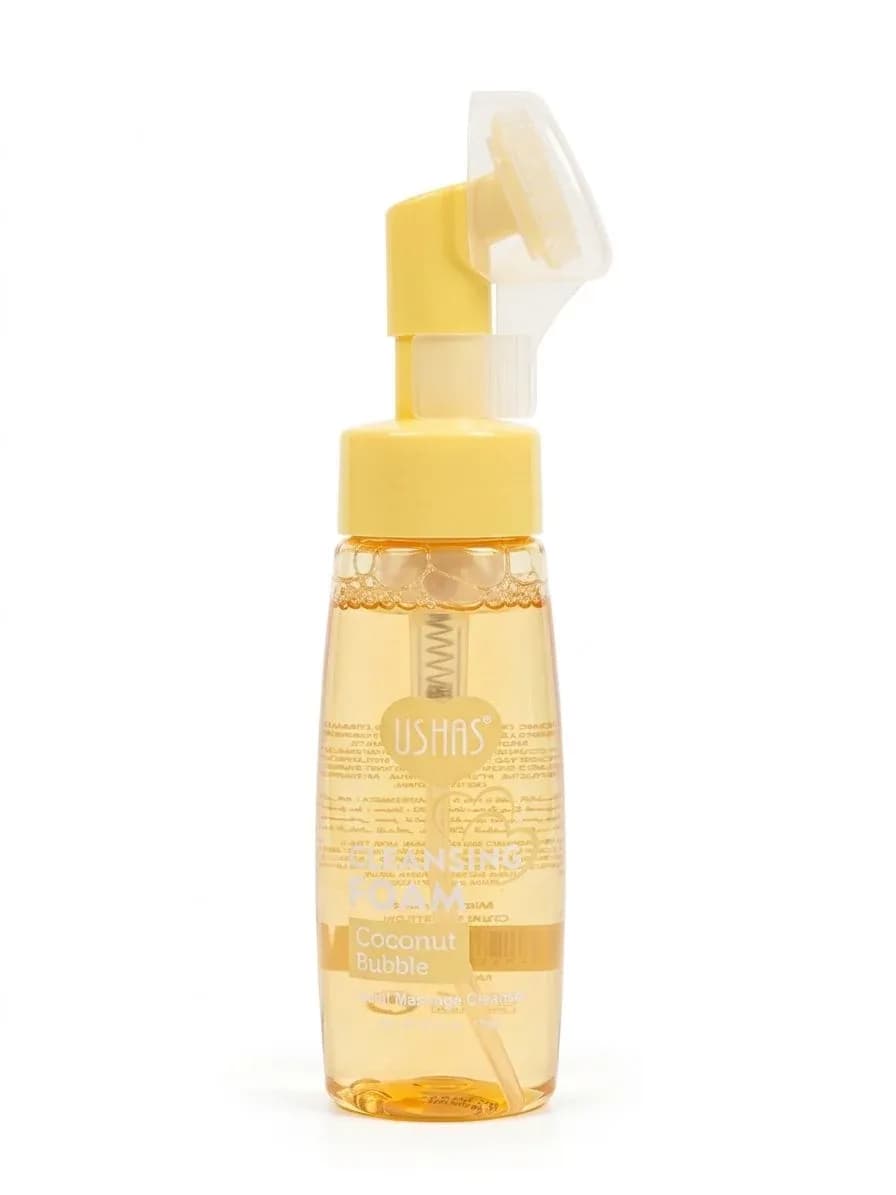Foaming face wash with a coconut scent
