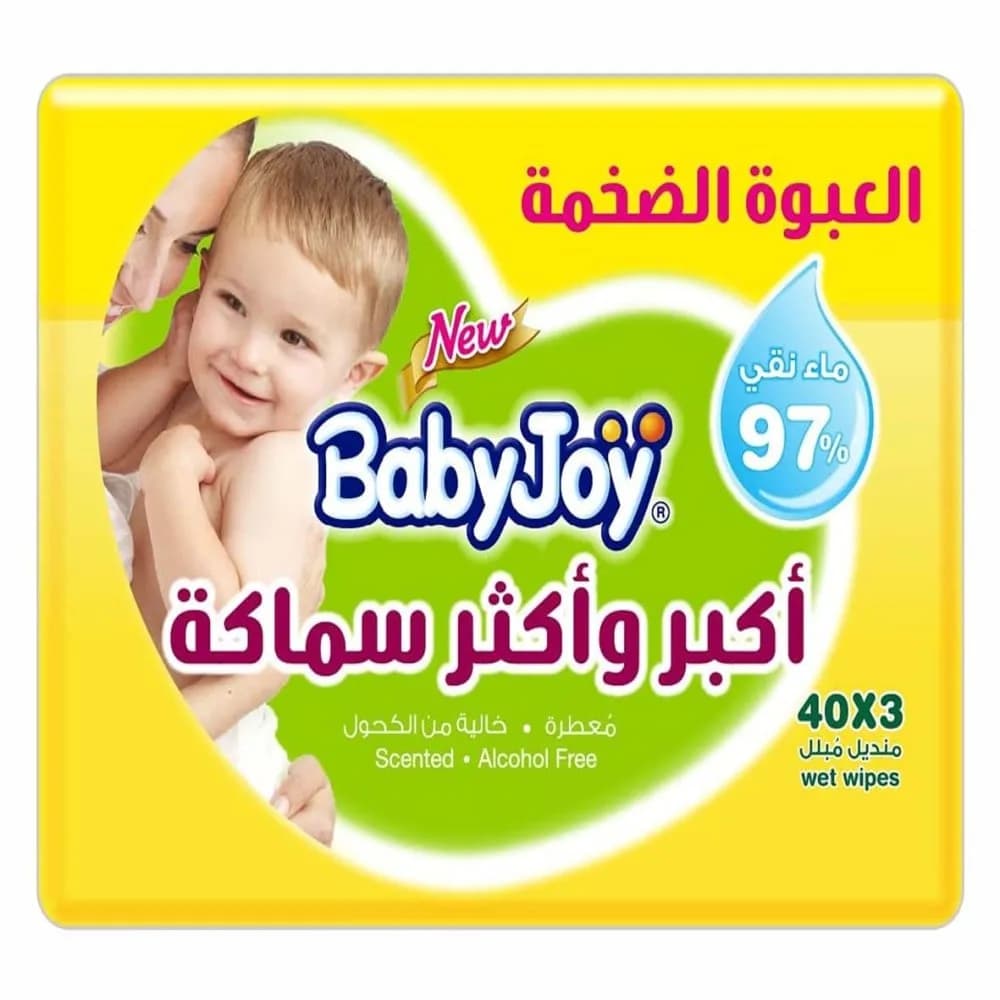 بيبي جوي مناديل مبللة سميكة معطرة 3*40 منديل