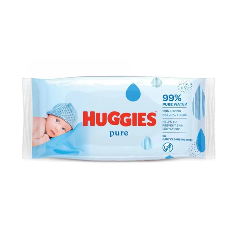 Huggies Pure Baby Wipes, 56 count