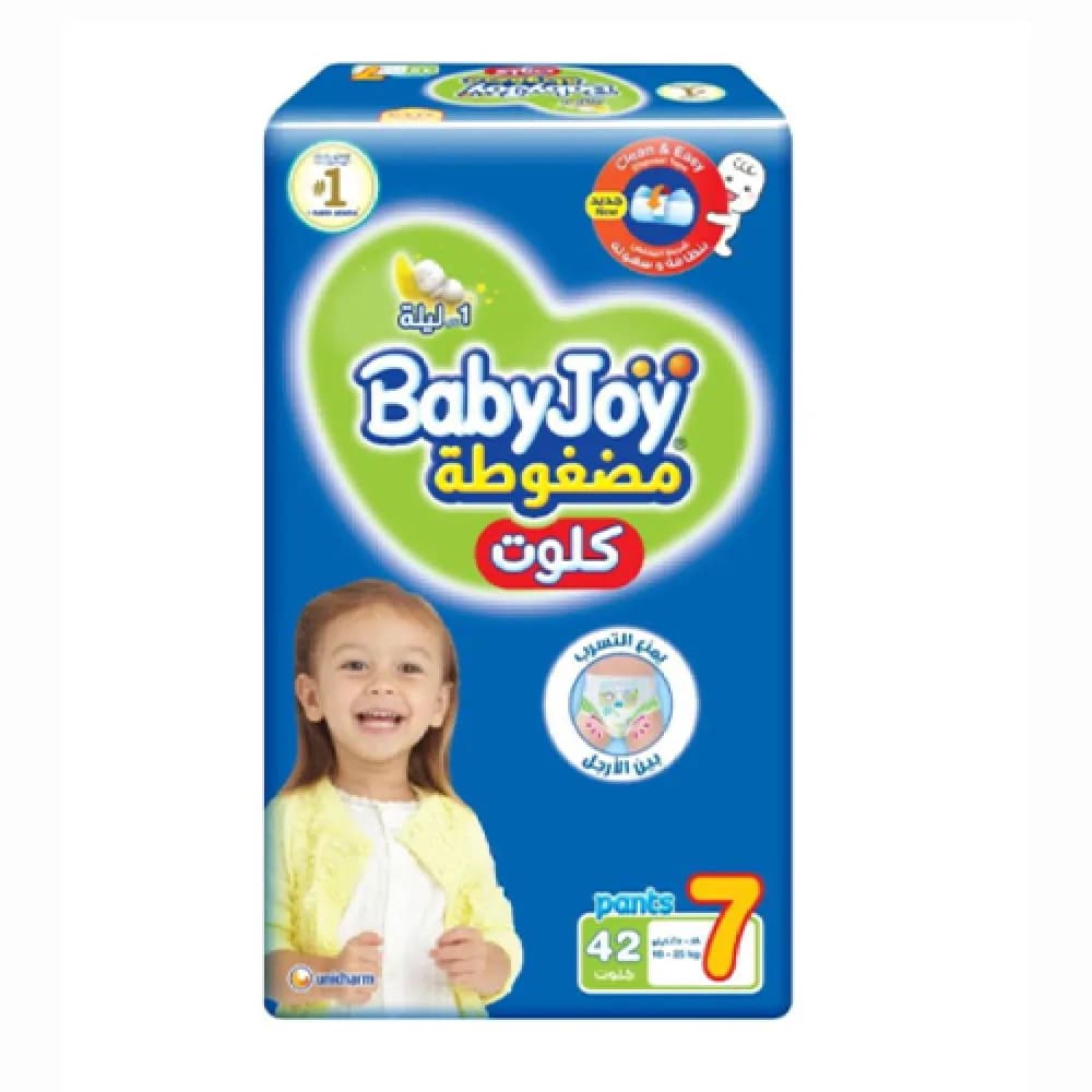 Baby Joy Compressed Pants Size (7) Pack of 42 Diapers