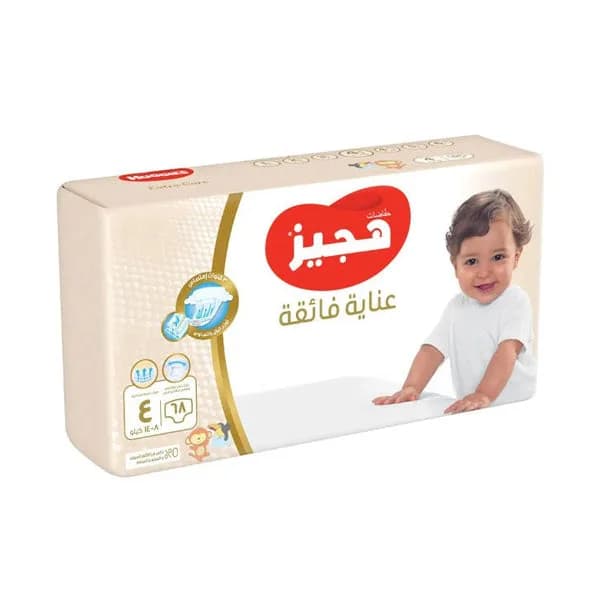 Huggies size 4, weight 8-14 kg, 68 diapers