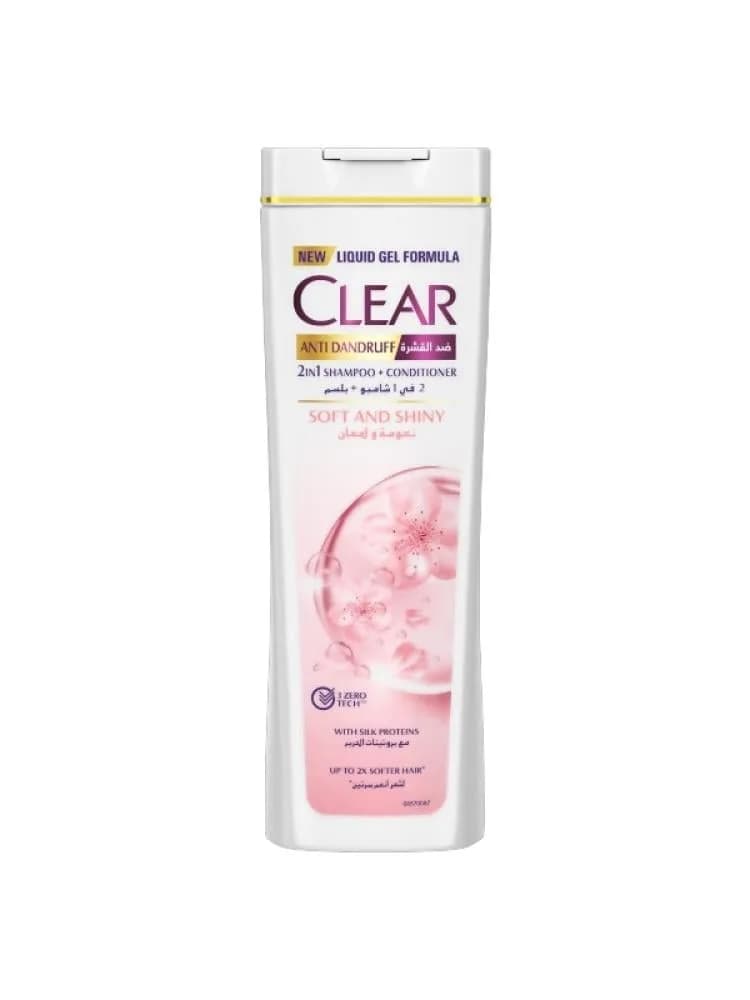 Clear Women's 2-in-1 Shampoo & Conditioner, Smooth & Shine, Anti-Dandruff - 200ml