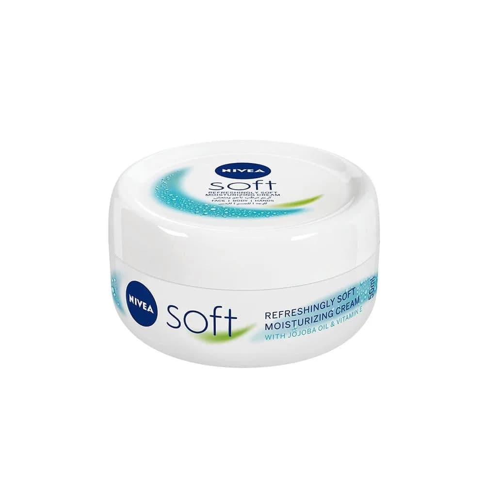 NIVEA Soft & Refreshing Moisturizing Cream for Face, Body & Hands 50ml