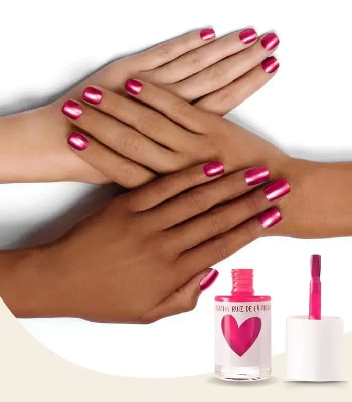 Agatha Rose Nail Polish Fuchsia Glitter Nail Polish – GFU-423