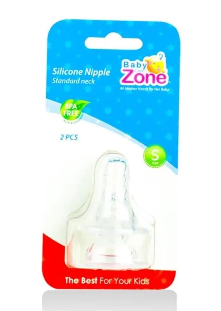 Baby Zone Feeding Nipples S, 6 months, 2 pieces