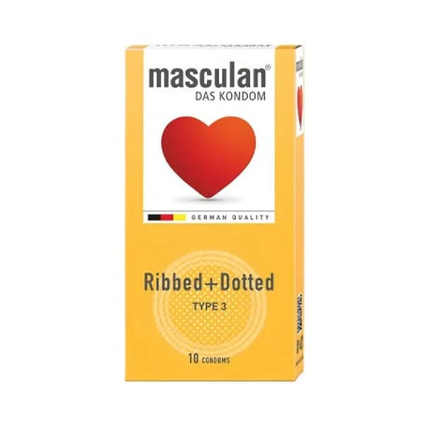 Masculan Condom Dots & Raised Stripes 10 Pieces