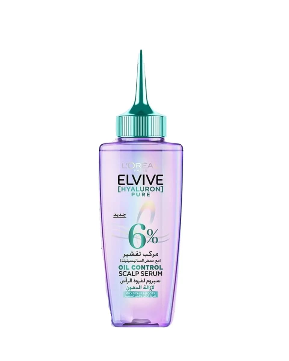 L'Oréal Paris Elvive Hyaluron Pure Serum for Oily Scalp with 6% Salicylic and Glycolic Acids - 102ml