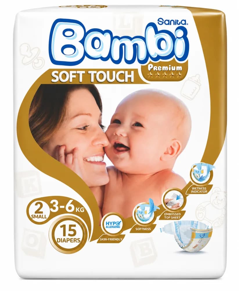 Bambi size (2) 15 diapers