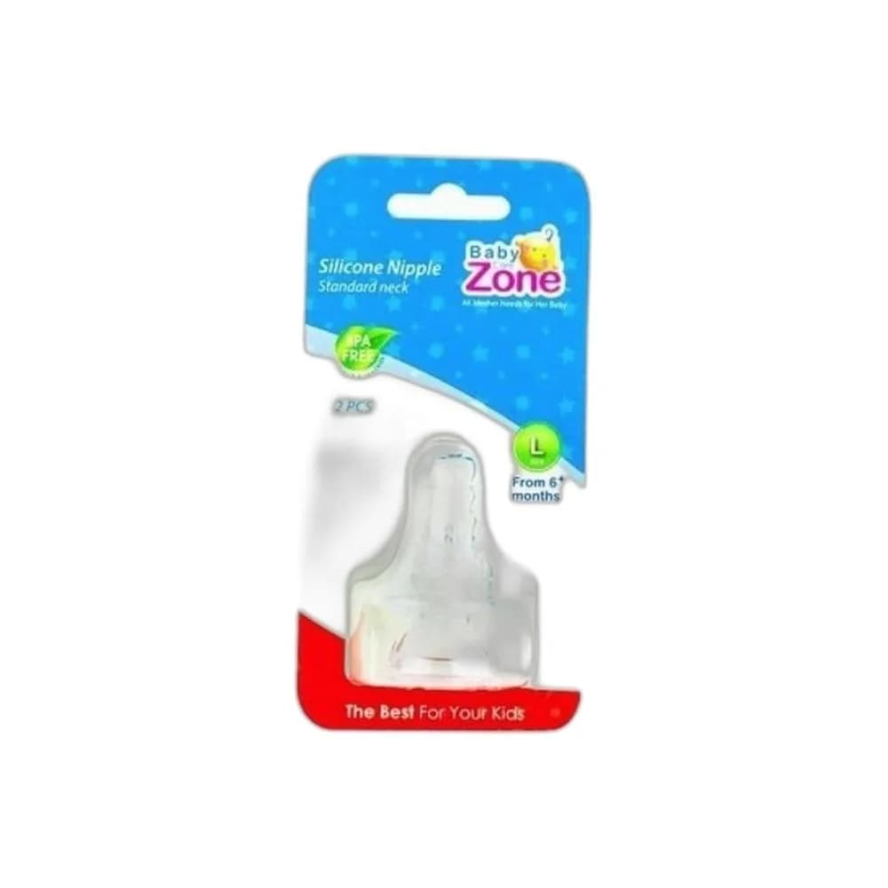 Baby Zone Baby Feeding Nipples, 2-Pack, Large, 6 Months - 8238