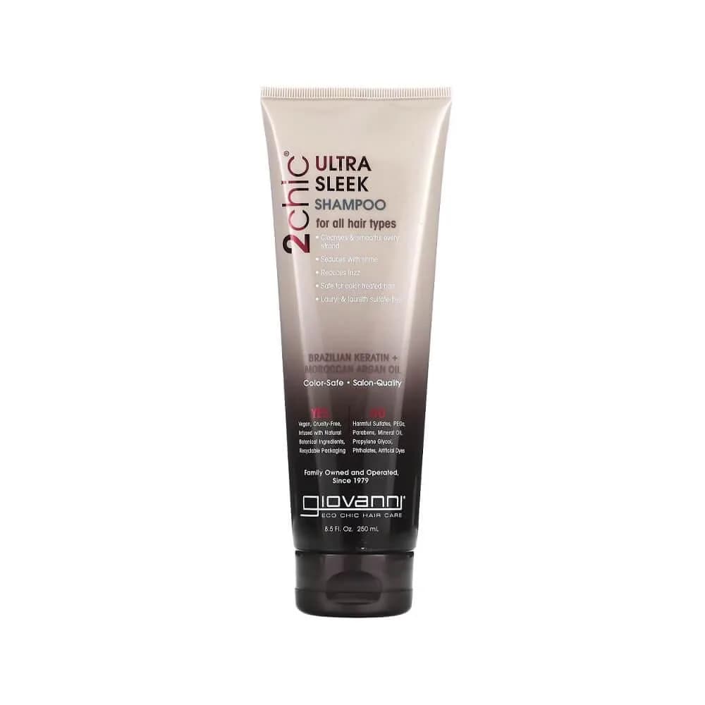 Giovanni Two Chic Ultra Sleek Shampoo with Brazilian Keratin and Moroccan Argan Oil - 250ml