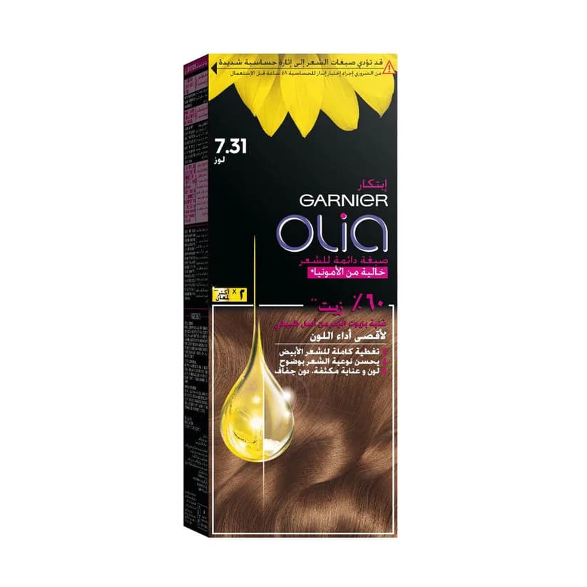 Garnier Olia Almond hair color 7.31