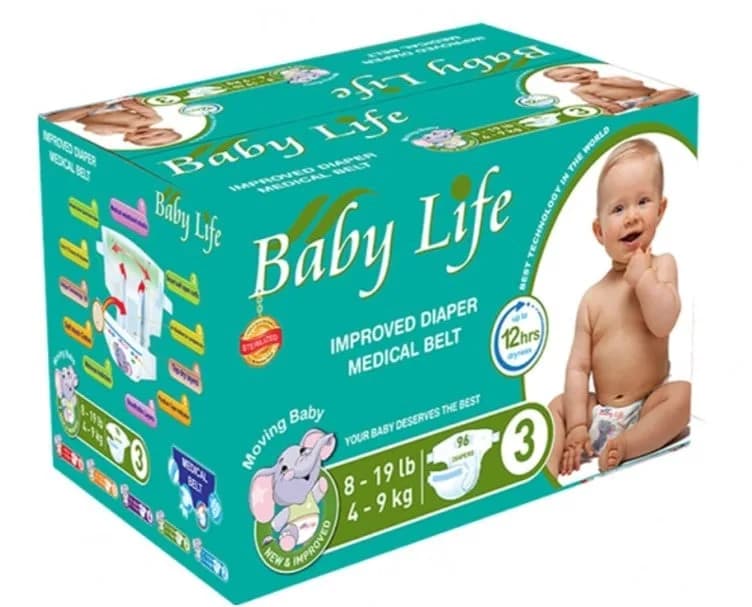 Baby Life Box Size 3 - 96 Diapers