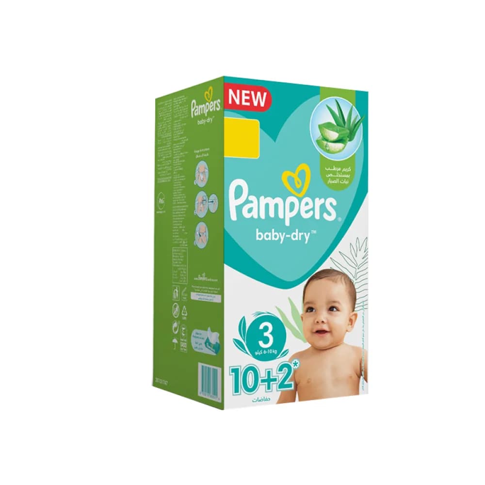 Pampers Size 3 Diapers - Box of 12 Diapers