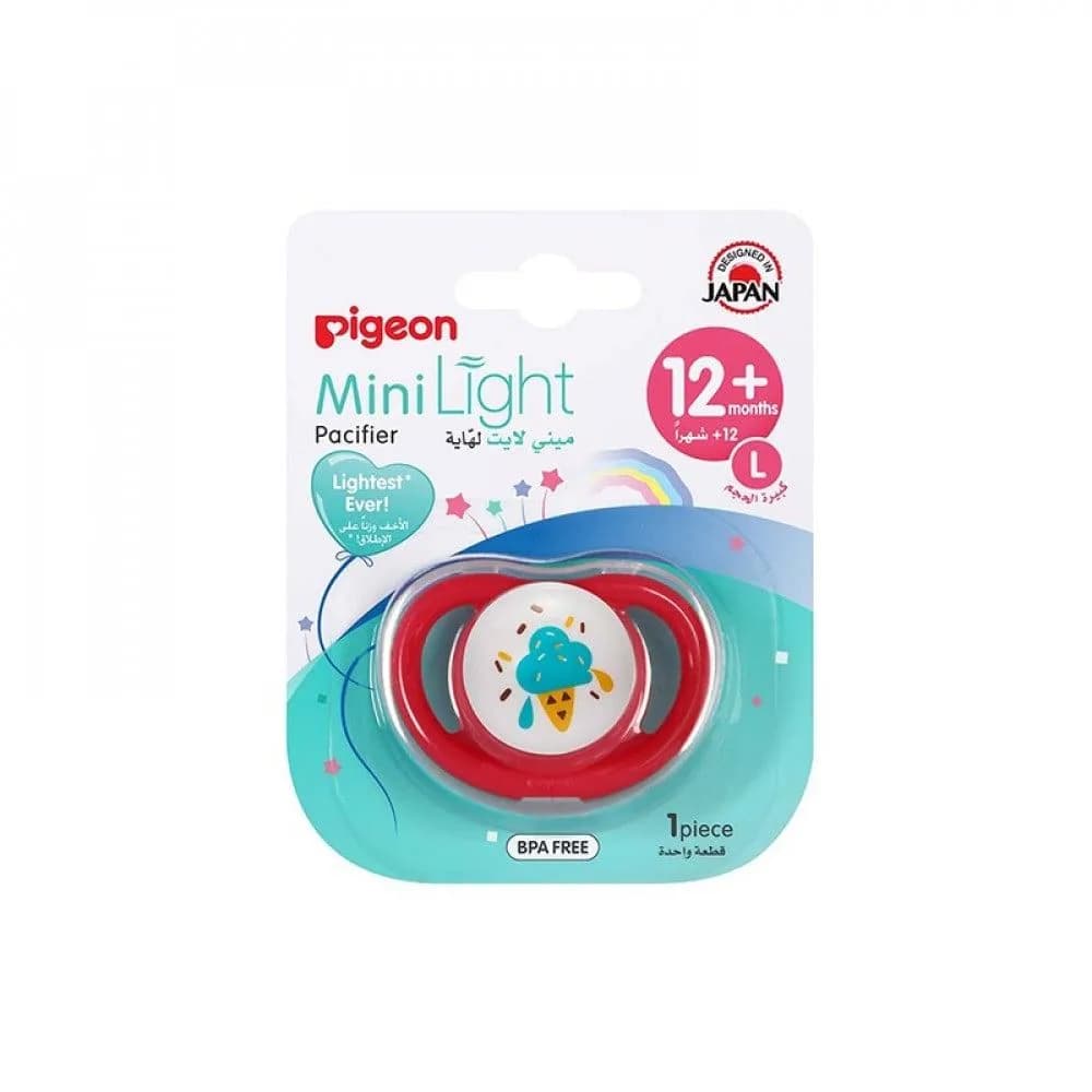 Pigeon Mini Light Pacifier, Large Size, 12 Months